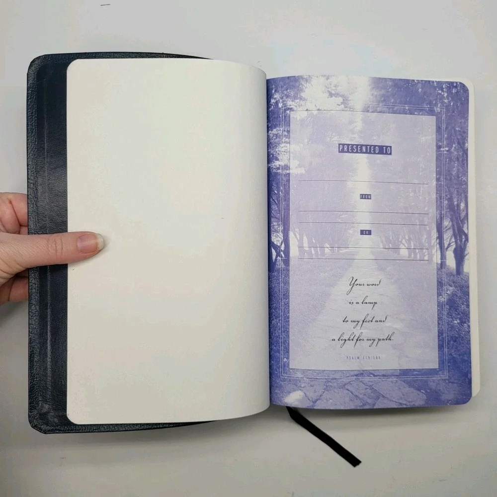 Holy Bible NIV Bonded Leather Navy Blue Zondervan Turning Point Study Bible‎